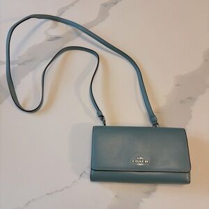 Coach Wallet or Crossbody. Teal Like New